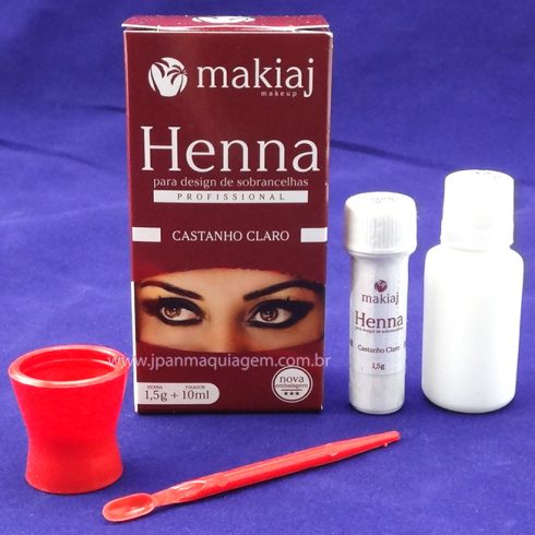 Henna Sobrancelha Profissional Makiaj - Castanho Claro-0