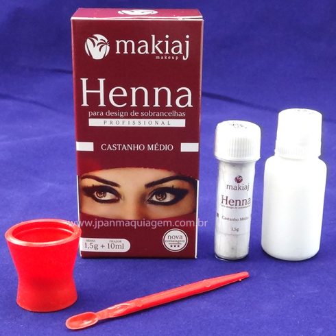 Henna Sobrancelha Profissional Makiaj - Castanho Médio-0
