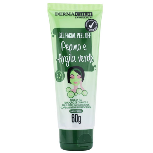 Gel Facial Peel Off Pepino e Argila Verde Dermachem-0