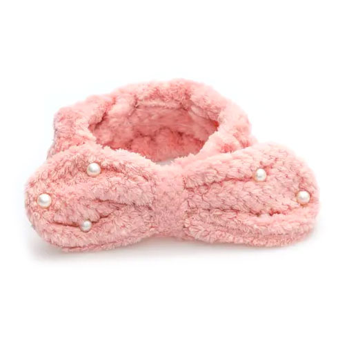 Faixa de Cabelo Para Maquiagem e Limpeza Facial - Cor: Rosa-0