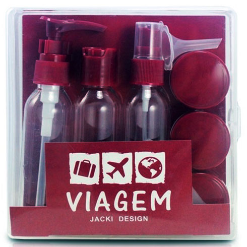 AKM20902-Vinho - Kit de Frascos p/ Viagem - Jacki Design-0