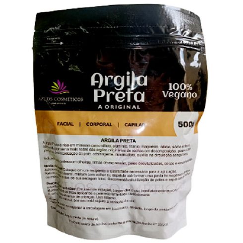 Argila Preta Azuos Cosméticos Vegano 500g - VAL 12/22-0