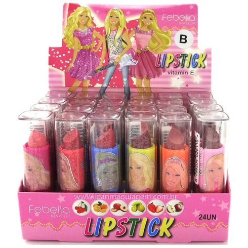 Batom Teen Frutas Lipstick Febella Box com 24 unidades - Cor: B-0