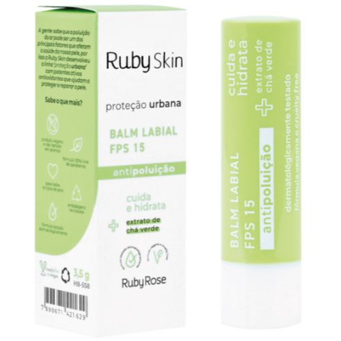 Balm Labial FPS15 da linha Ruby Skin Proteção Urbana Ruby Rose-0